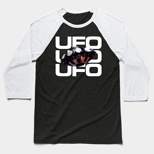 UFO Invaders Baseball T-Shirt by Meta Cortex